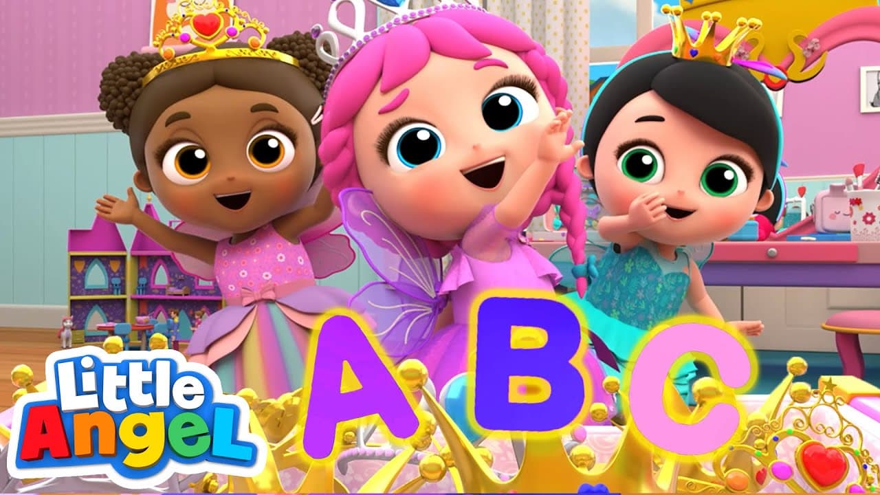 Learn ABC's with Princesses | Mermaid Jill Edition | Little Angel Kids Songs & Nursery Rhymes