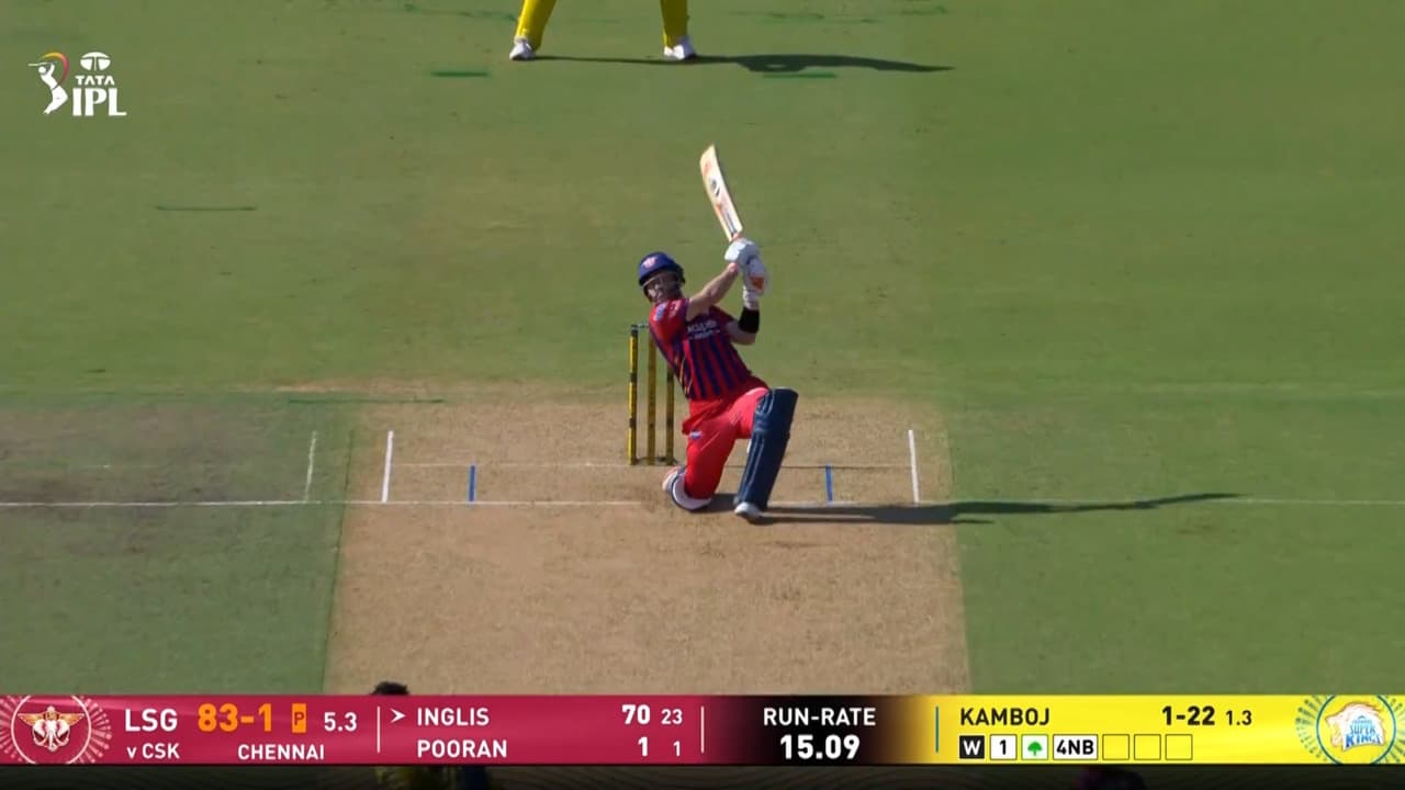 IPL 2026 M53: CSK vs LSG -  Josh Inglis Six
