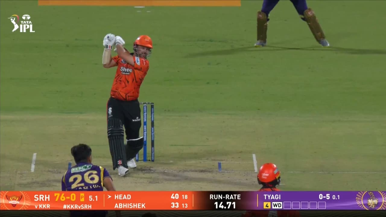 IPL 2026 M06: KKR vs SRH - Travis Head Six