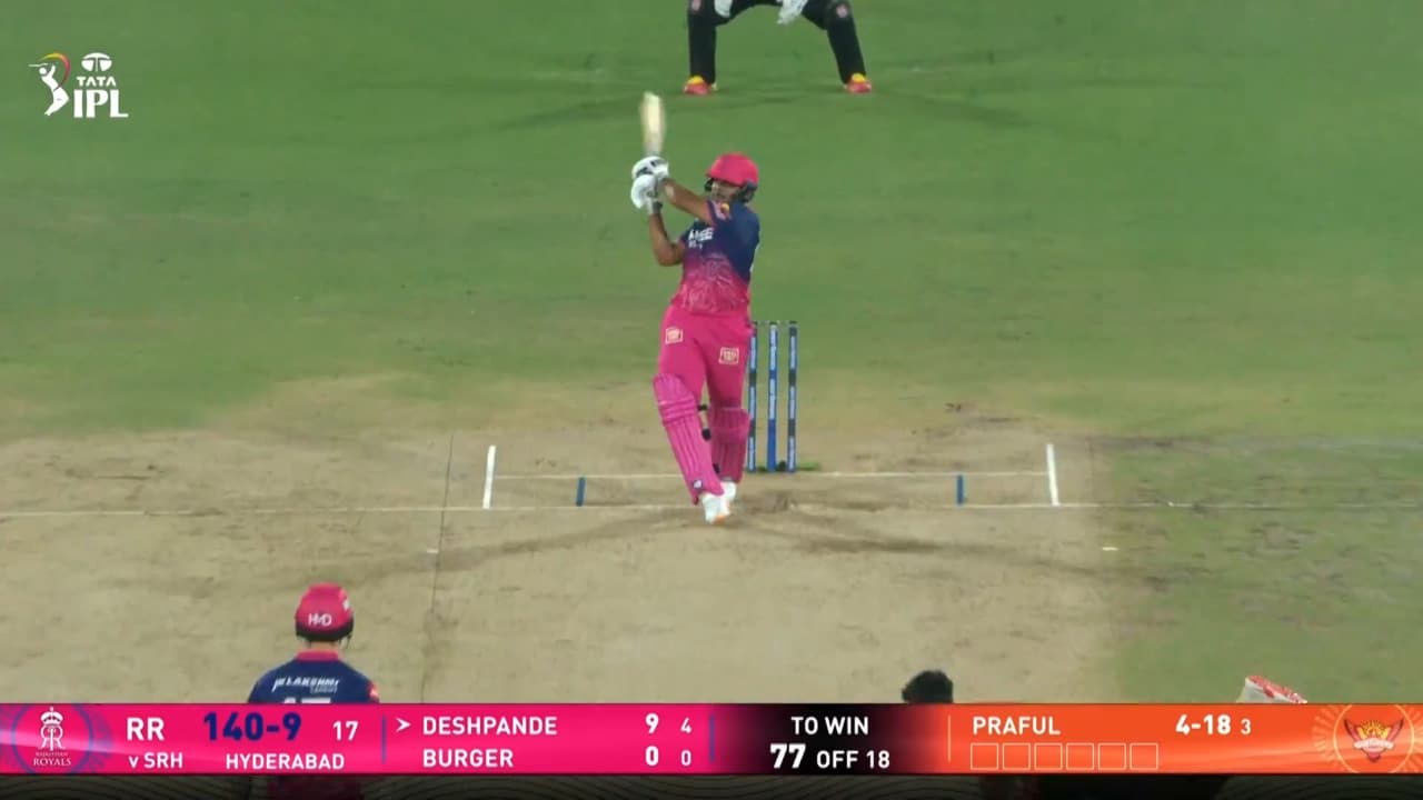 IPL 2026 M21: SRH vs RR - Tushar Deshpande Six