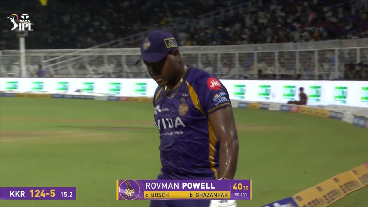 IPL 2026 M65: KKR vs MI - Rovman Powell Wicket