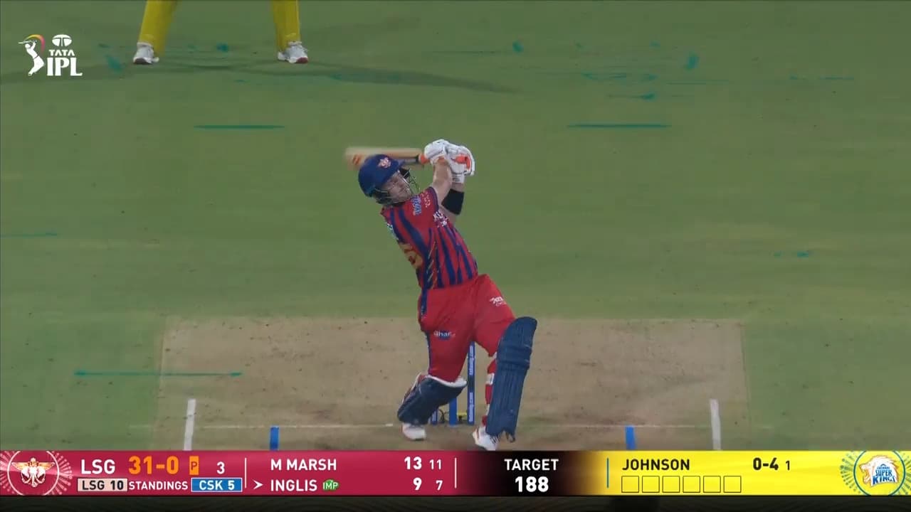 IPL 2026 M59: LSG vs CSK - Josh Inglis Six