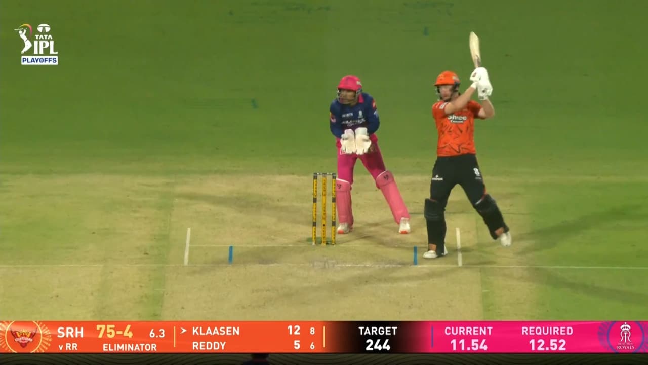 IPL 2026 Eliminator: SRH vs RR - Heinrich Klaasen Six