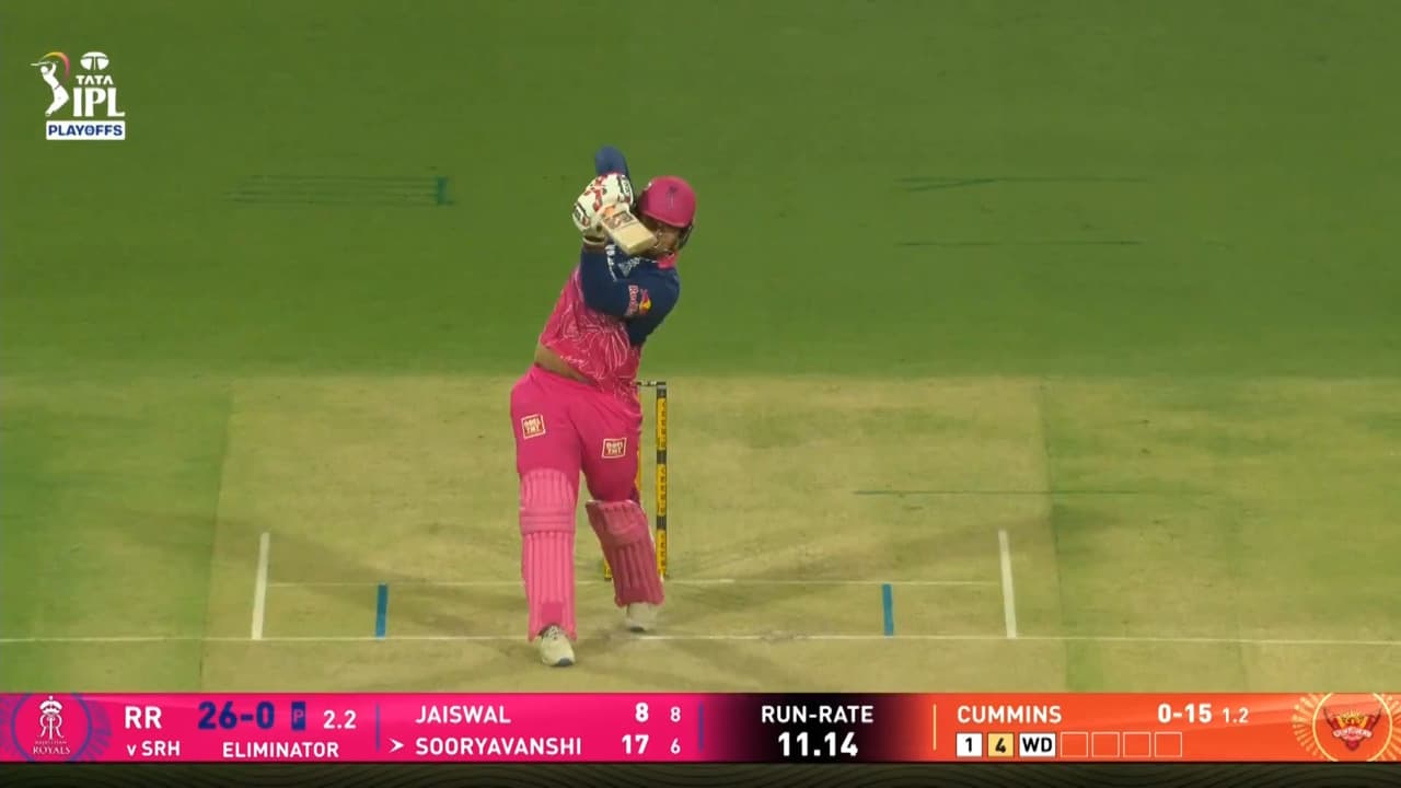 IPL 2026 Eliminator: SRH vs RR - Vaibhav Sooryavanshi Six