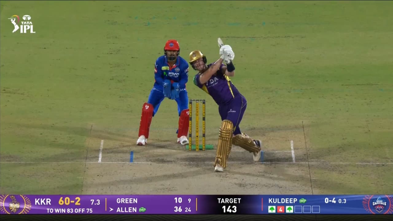 IPL 2026 M51: DC vs KKR - Finn Allen Six